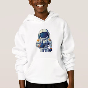 astronaut in space suit showing thumb up  hoodie