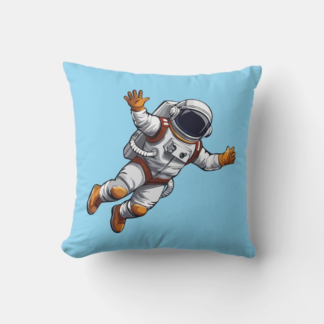Astronaut in space throw pillow (Front)
