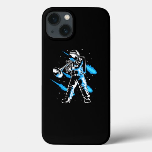 Astronaut In Space With Trumpet Funny Trumpeter iPhone 13 Case