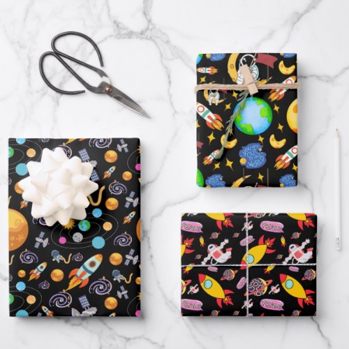 Astronaut In Space Wrapping Paper Sheets