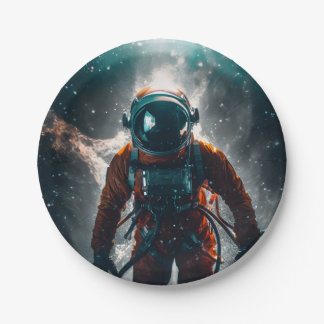 Astronaut in the space paper plates