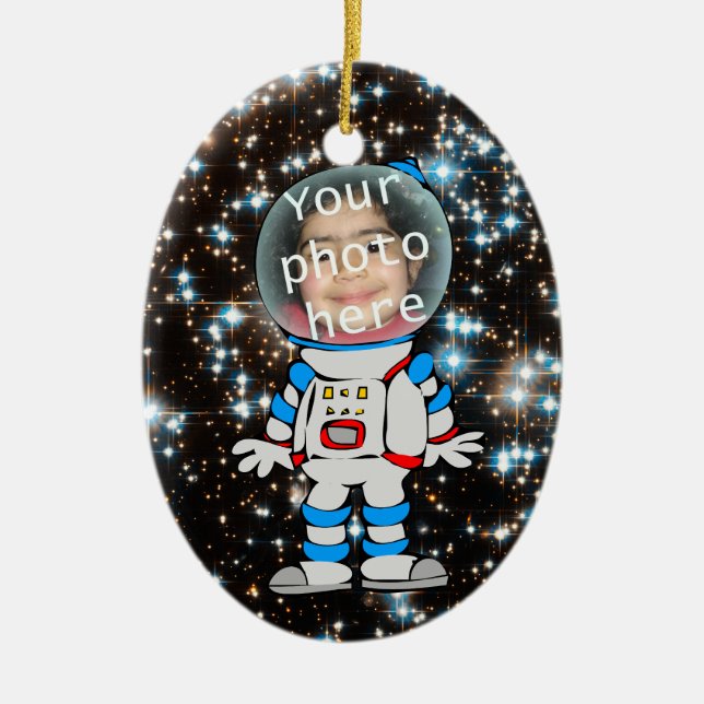 Astronaut in Training - Astro Child Template Ceramic Ornament (Front)