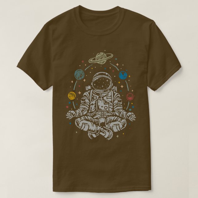 Astronaut International Yoga Day  T-Shirt (Design Front)