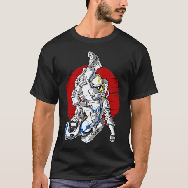 Astronaut Jiu-Jitsu Fighters T-Shirt (Front)