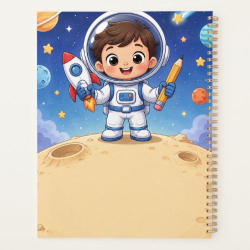 Astronaut Kid Ready to Explore School Noteboo Planner