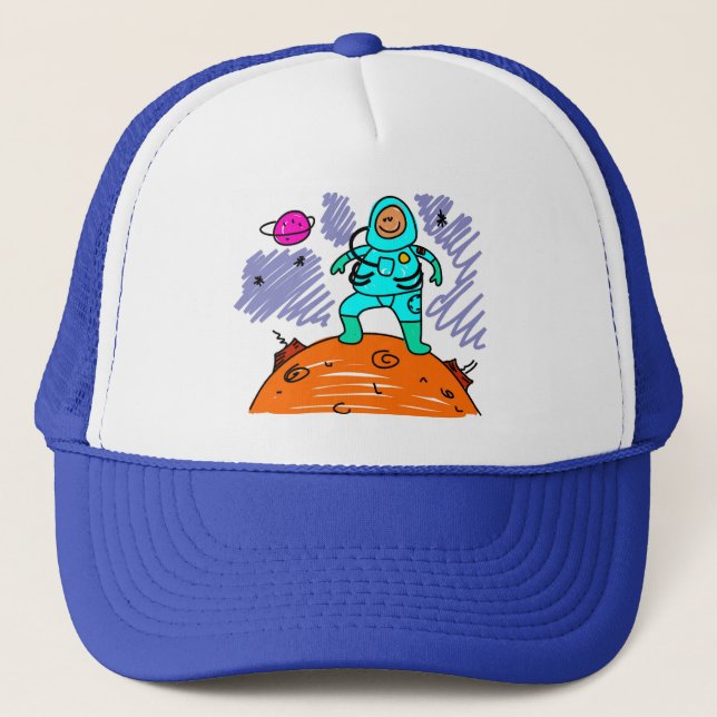 Astronaut Kid Trucker Hat (Front)