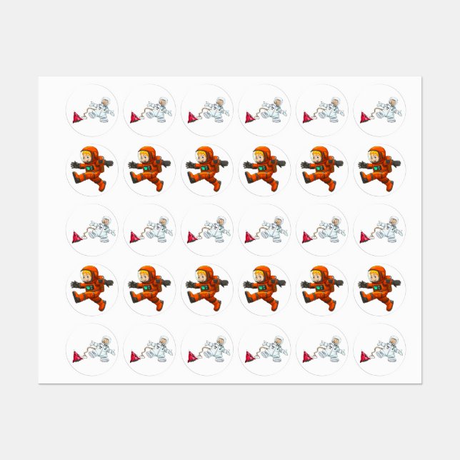 astronaut kids' labels (Sheet)