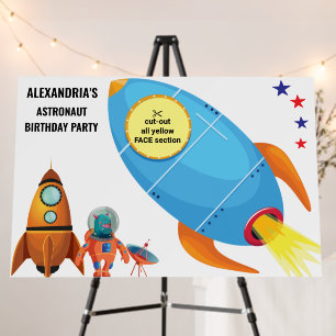 Astronaut Kids Sturdy Photo Booth Cut-out Backdrop Foam Board
