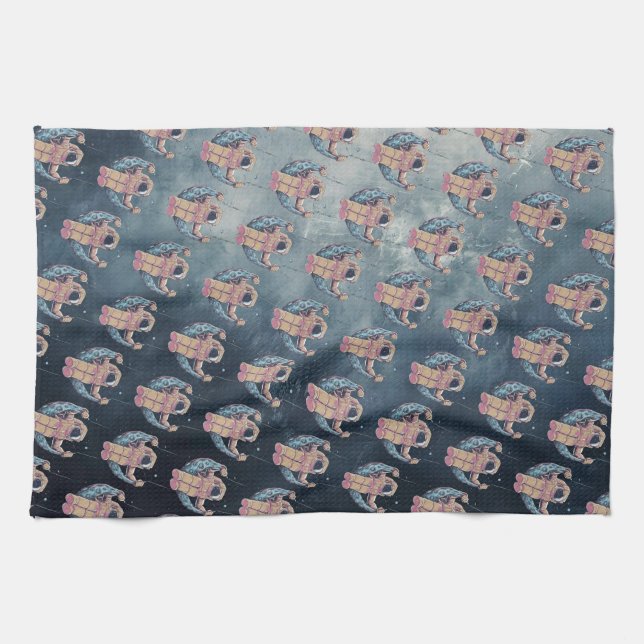 Astronaut Kitchen Towel (Horizontal)