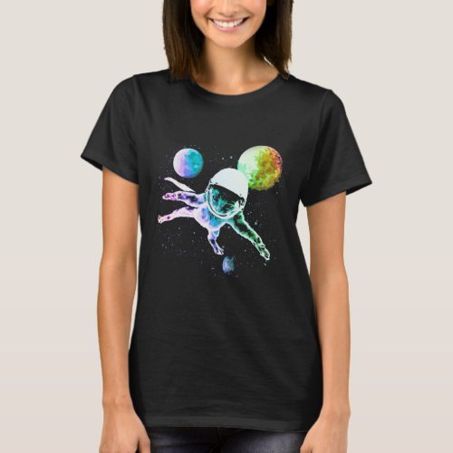 Astronaut Kitty Cat in Space T_Shirt