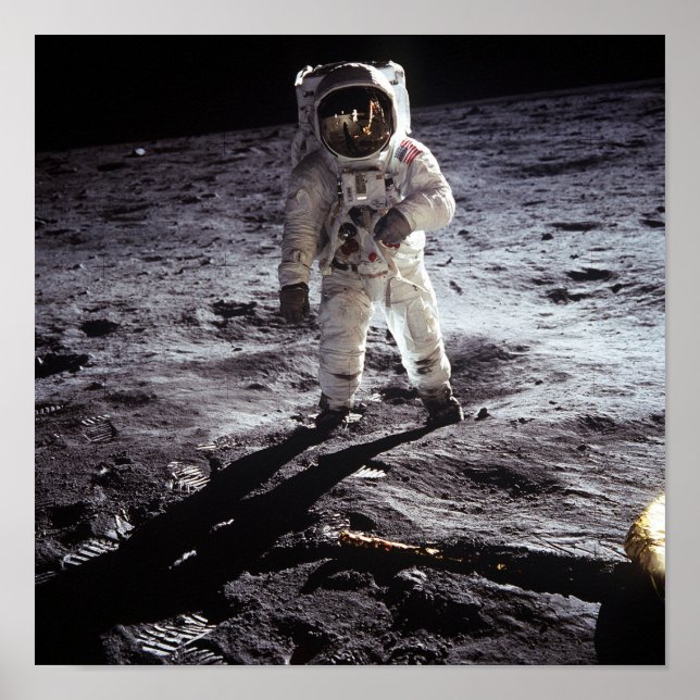 astronaut landing on the moon poster (Front)