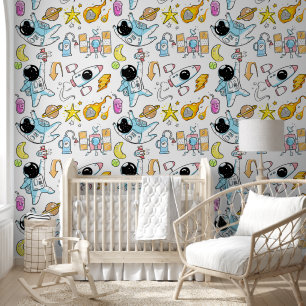 Astronaut Life Kid's Nursery Wallpaper