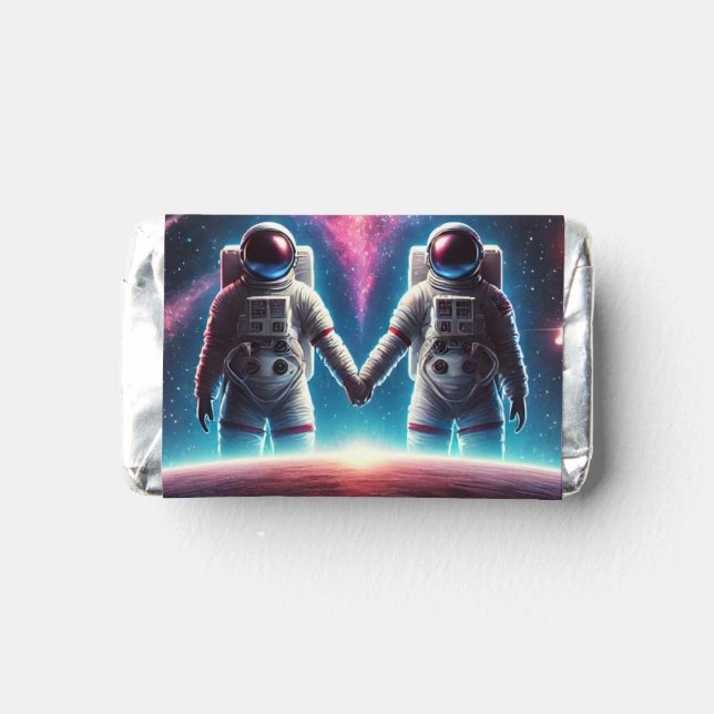 Astronaut Love Candy Wrappers Hershey's Miniatures (Back)