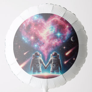 Astronaut Love Galaxy Balloon