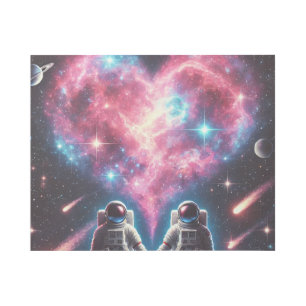 Astronaut Love Gallery Wrapped Canvas Wrap