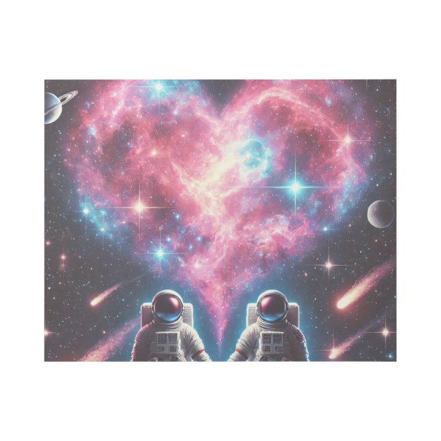 Astronaut Love Gallery Wrapped Canvas Wrap (Front)