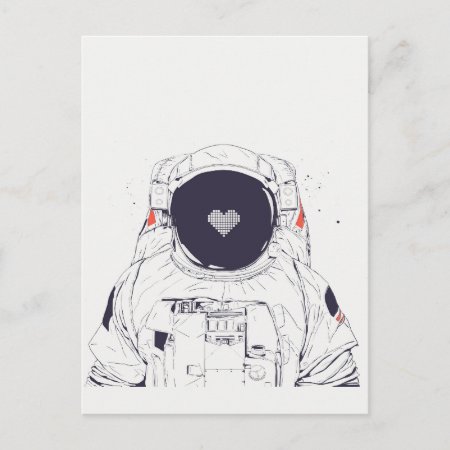 Astronaut Love Postcard