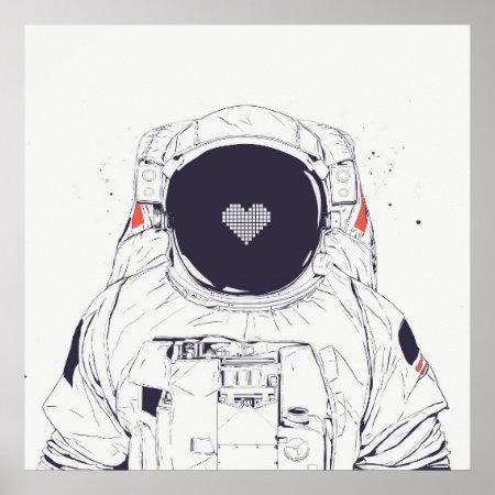 Astronaut Love Poster
