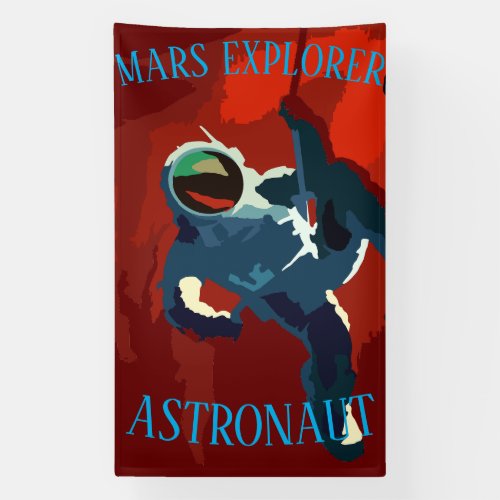 Astronaut Mars Explorer Space Travel Vacation Banner