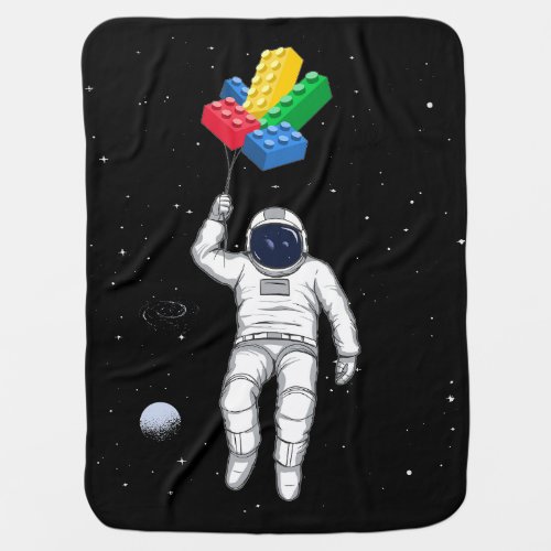 Astronaut Master Builder Building Blocks Baby Blanket