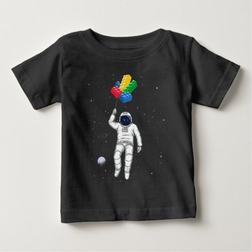 Astronaut Master Builder Building Blocks Baby T_Shirt