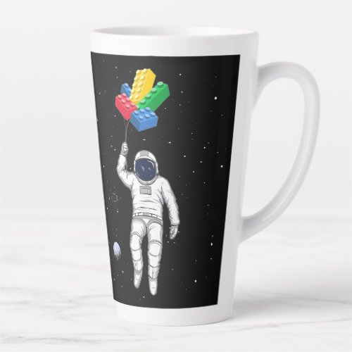 Astronaut Master Builder Building Blocks Latte Mug