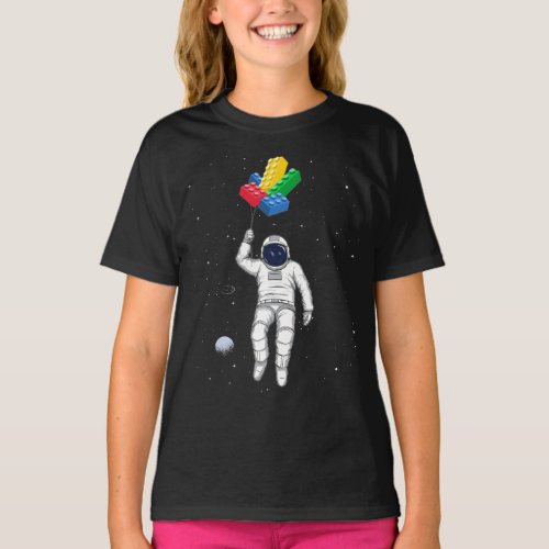 Astronaut Master Builder Building Blocks T_Shirt