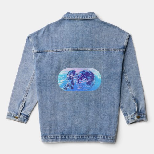 Astronaut Mode To Outer Space  Denim Jacket