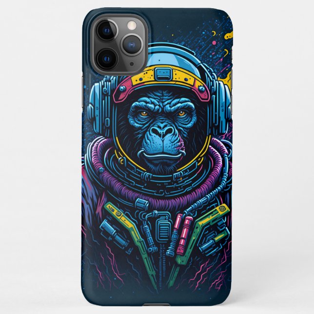 astronaut monkey iPhone case (Back)
