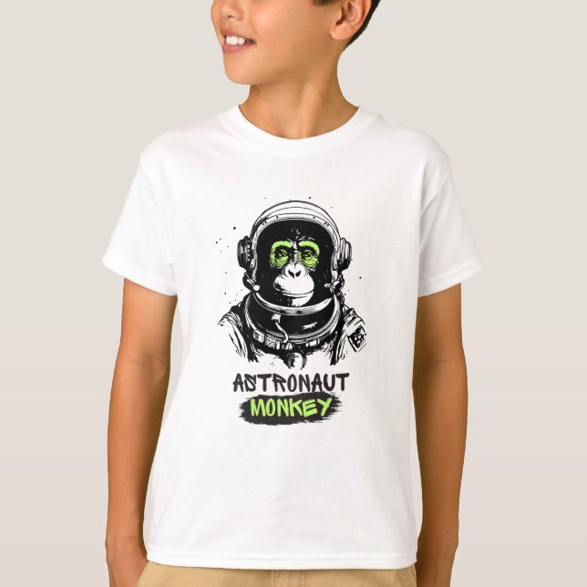 Astronaut Monkey Kid T-Shirt (Front)