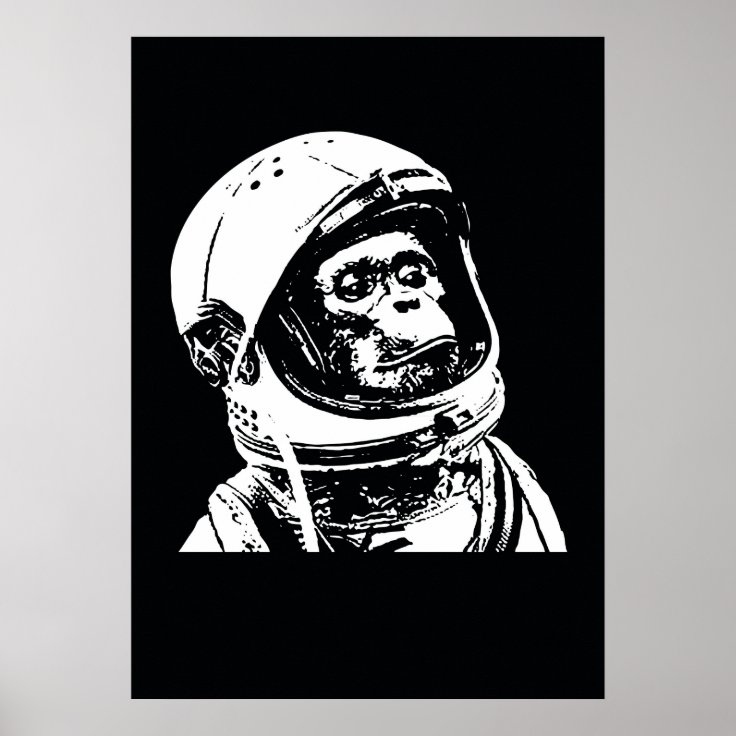 Astronaut Monkey Poster | Zazzle