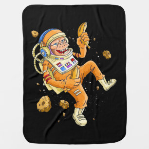 Astronaut Monkey Space Baby Blanket