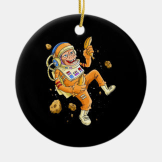 Astronaut Monkey Space Ceramic Ornament