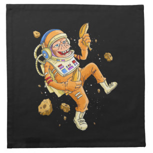 Astronaut Monkey Space Cloth Napkin
