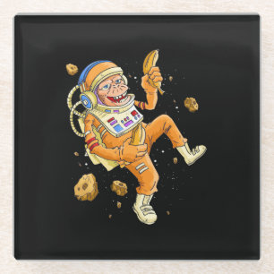 Astronaut Monkey Space Glass Coaster