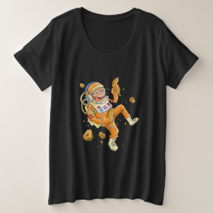 Astronaut Monkey Space Plus Size T-Shirt