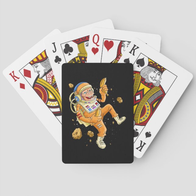 Astronaut Monkey Space Poker Cards (Back)