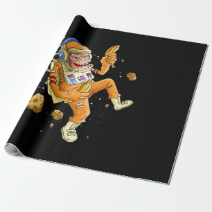 Astronaut Monkey Space Wrapping Paper