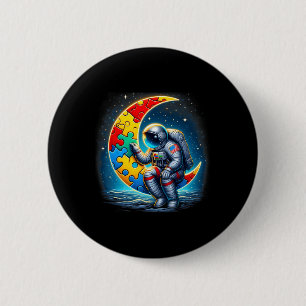 Astronaut Moon Bylloon Autism Awareness Autistic K Button