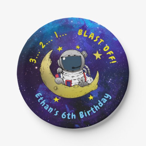 Astronaut  Moon Paper Plates