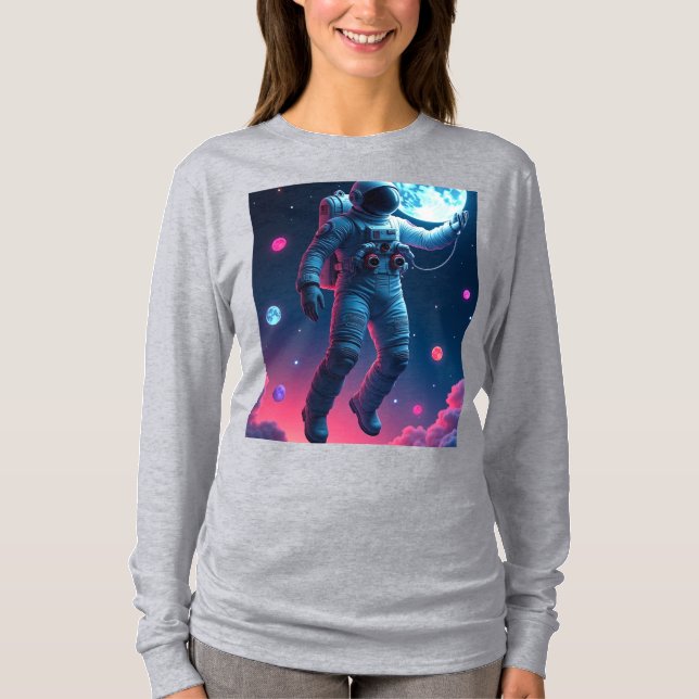 Astronaut Moon T-Shirt | Surreal Space Streetwear (Front)