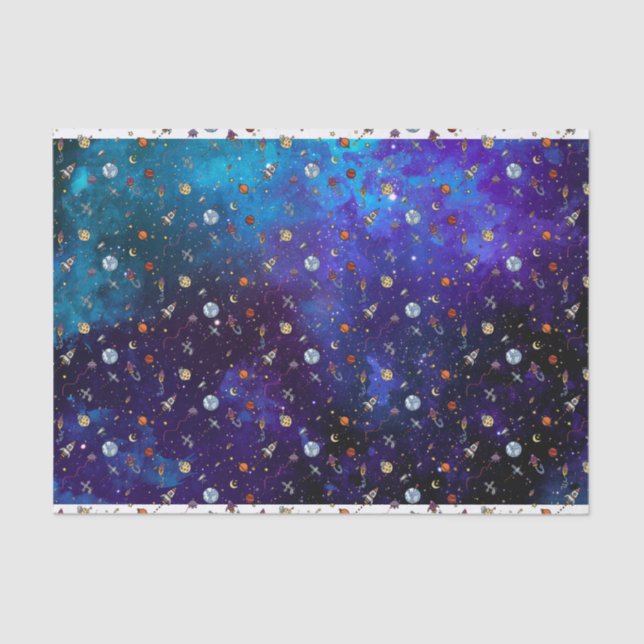 Astronaut & Moon Tissue Paper (Front)