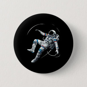 Astronaut Muay Thai Boxing Karate Kickboxing Marti Button