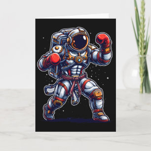 Astronaut Muay Thai Boxing Karate Kickboxing Marti Card
