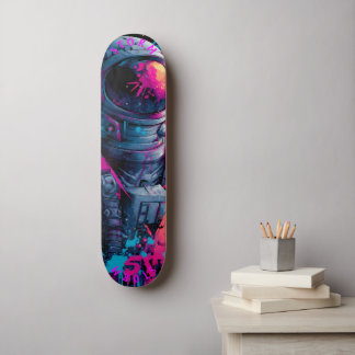 Astronaut Neon Graffiti Art – Limited Edition Skateboard
