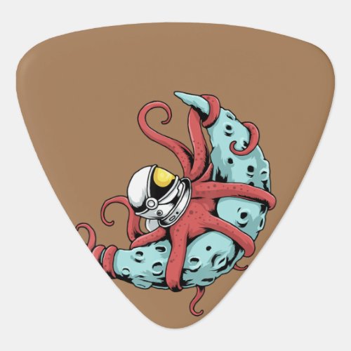 Astronaut Octopus  Kraken Squid Space Astronomy Guitar Pick