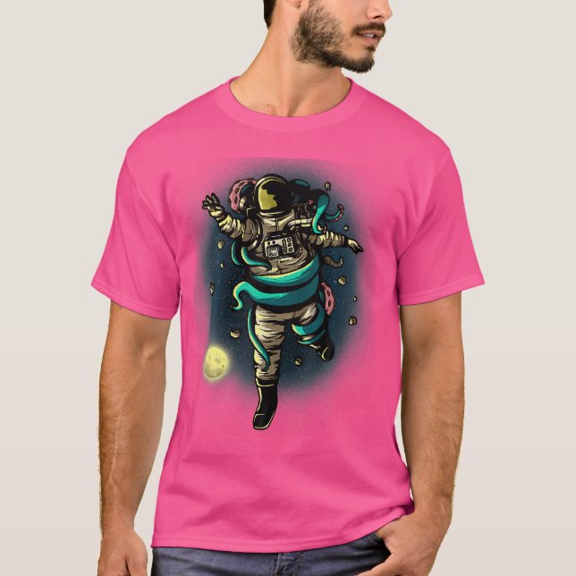 Astronaut Octopus Sea Animal Squid Whisperer Astro T-Shirt (Front)