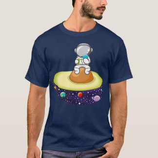Astronaut on Avocado in space T-Shirt