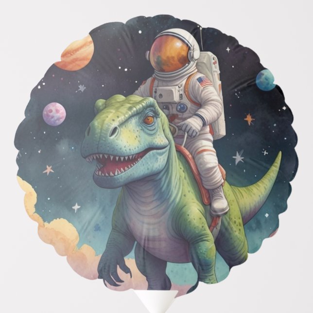 Astronaut on Dino in Space Balloon (Front)