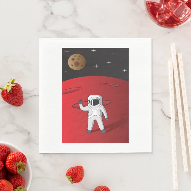 Astronaut on Mars Space Explorer Red Planet  Napkins (Creator Uploaded)